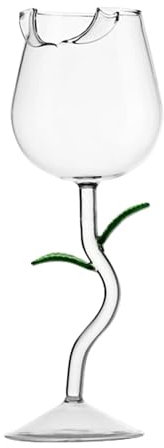 Blomvinsglas – värmebeständigt rosformat vinglas vinglas vin elegant dryckestillbehör, kreativ vinmugg – elegant för möten