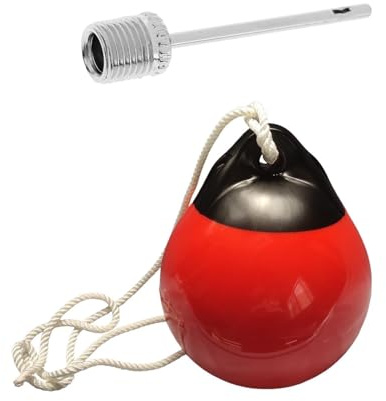 AMENGJ Boya Redonda de Anclaje Pelota de Defensa Inflable roja de PVC for Barco, for lancha rápida, velero, Barco de Pesca y yate.(25cmx31cm)