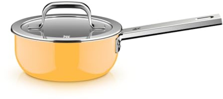 WMF Fusiontec Mineral Pro 0519075290 Saucepan with Lid, 16 cm, Durable, Scratch-Resistant Material, Small Pot, Suitable for All Hob Types, Made in Germany, Mango Yellow