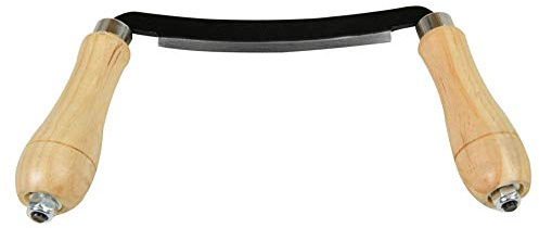 Timber Tuff Straight Draw Shave Tool 5-Inch Blade Steel Wood Shaving Tool for Debarking Logs, Firewood, Cutting Timber, TMB-05DS, Silver