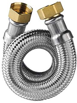 Tucai - Flexible sanitaire Ø intérieur 26 mm - Flexible sanitaire/chauffage Inox Øintér.26mm - Femelle/Femelle 1 - 500mm - EXTRA TWIST