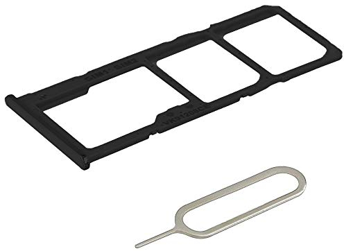 MMOBIEL Dual SIM Kartenhalter Kompatibel mit Samsung Galaxy A51 / A71 2020 - SIM Card Tray Schlitten - Inkl. Gummidichtung und SIM Pin - Schwarz
