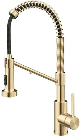 KRAUS Bolden 2-in-1 Commercial Style Pull Down Single Handle Water Filter Kitchen Faucet for Reverse Osmosis or Water Filtration System in Spot-Free Antique Champagne Bronze, KFF-1610SFACB