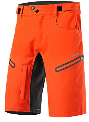 ARSUXEO Pantalones Cortos de Ciclismo para Hombre de Corte Holgado con Pretina Que Absorbe la Humedad 2006 Naranja XXL