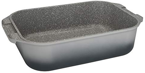 MasterClass Große Aluguss Bräter mit Griffen als Auflaufform, leichter Aluminiumguss - induktionsgeeignet und backofenfest, Ombré Grau, 41 x 26, Schmortopf, Gussbräter, Gänsebräter