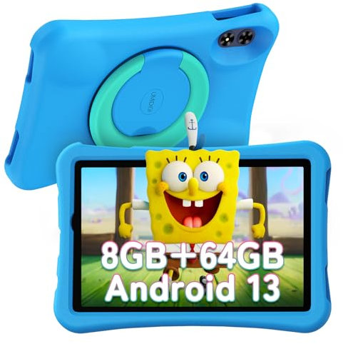 UMIDIGI Kids Tablet 10.1 Inch, Tablet for Kids Android 13, G2 Tab Kids Tablets, (4+4)GB+64GB/TF 1TB,WiFi 6/Bluetooth5.0,Parental Controls Children Tablet, 6000mAh,8MP Dual Camera, Kid-Proof Case,Blue
