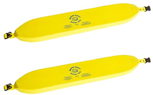 TRC Recreation Super Soft Size Medium Promotional Waist Flotation Swim Belt, Foam Pool Float for Boat and Swimming Accessories, Yellow (2 Pack)