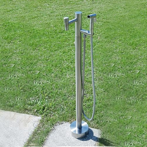 Colonne d'eau de jardin verticale en acier inoxydable, fontaine décorative extérieure pour irrigation et lavage