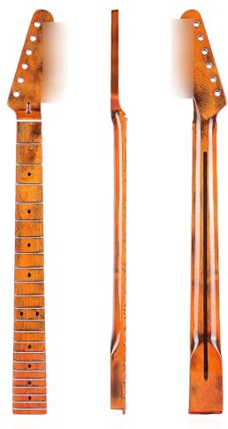 Luooi Electric Guitar Neck, 22-Fret Canadian Maple Neck Replacement for Tele TL Models, Standard Scale