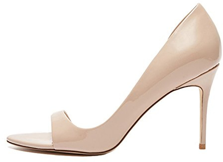 EDEFS- Escarpins Femmes - Peep Toe - Beige - Stiletto - Talon Aiguille - Bout Ouvert - T.38