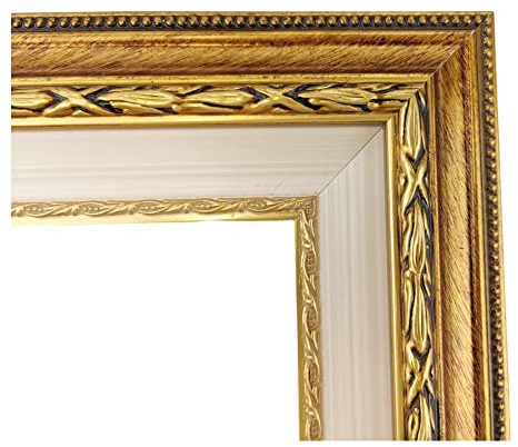 ITALIA CORNICI Maestri Artigiani - Cornice in Legno da Parete per Quadri Tele Ciliegio con Passepartout Avorio Made in Italy (30 x 40 cm + passepartout)