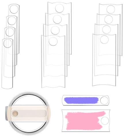 12pcs Name ID Plate for Stanley Cup, Blank Acrylic Name Id Plate for Stanley 40 oz Tumbler Bottle Accessories DIY Personalized Name Plate Identification Name Tag for Stanley (3 Styles)