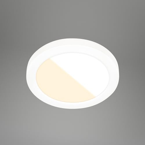 BRILONER – 1x LED Einbaustrahler 230V, LED Strahler mit verstellbarem Einbaudurchmesser, Deckenstrahler flach, Spot, Deckenspot, Lichtfarbe einstellbar, Weiß