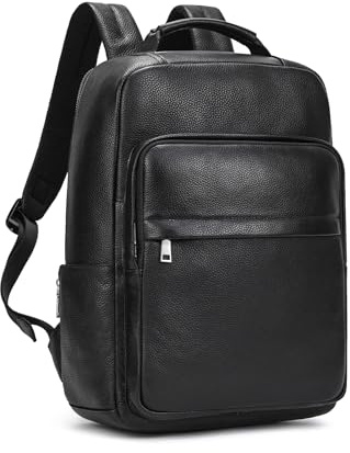 LUUFAN Genuine Leather Shoulder Bag Men Women Casual Backpack Slim Daypack Laptop Rucksack Business Travel Outdoor Bag