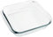 TOKSEO 1,8L Auflaufform Glas Klein, Quadrat Lasagne Auflaufform Transparent, 21x20x5 cm Ofenform, Tiramisu Form Auflaufformen, Glas Backblech Lasagneform