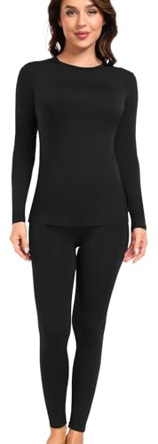 wirarpa Women's Thermal Underwear Set Fleece Lined Top & Bottom | Thermal Leggings, Ladies Base Layer, Long Johns, Long Sleeve, Winter Warmth