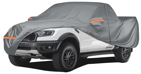 Housse de protection imperméable pour véhicule pour Ford Ranger, Toyota Hilux, Nissan Navara, VW Amarok, couverture complète pour voiture, pour l'hiver, l'été, toutes saisons, extérieur, grise
