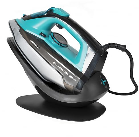 EMPOTEC Ferro da Stiro Cordless 2 in 1 (a Rete o Senza Fili) Spray Stiratura a Secco Vapore Continuo e Verticale Piastra in Ceramica Wireless Serbatoio 300 ML Autopulente 2600W + Base Ricarica