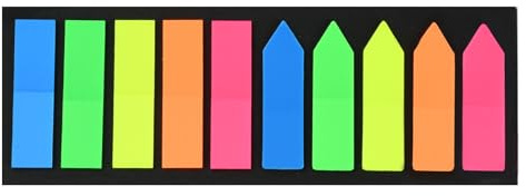 Juego de Marcadores de Páginas, 200 Unidades Para Libros Transparentes, Marcadores Adhesivos Recolocables, 5 Colores