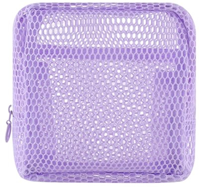 Organizadores de maquillaje de malla colorida, compactos, aptos para viajes, bolsas de almacenamiento higiénicas para artículos de tocador, productos de belleza, bolsa de almacenamiento portátil