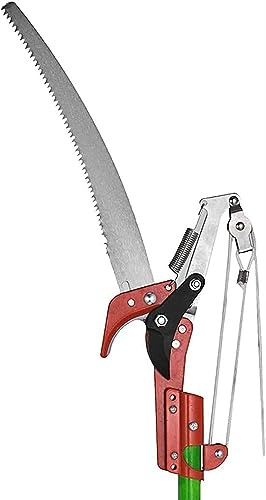 IVEJBZLWMN Sierras de pértiga manuales, podadora de árboles, Juego de cortadoras de Ramas manuales, Herramientas de jardinería, podadoras de Mano, 4 Nudos, 4 Metros.