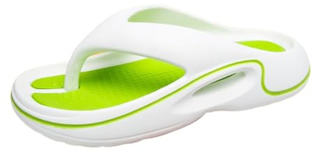 Kompenserad flip-flop, damtofflor i frotté, ventilerande ledig toffel, mjuk sula, pool flip-flop, halkfri duschtoffel, sko - vardag, vit, 41 EU