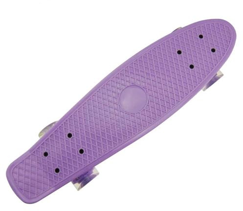 Nybörjarskateboard – färgglad mini cruiser-bräda – 22 däck cruiser | skateboard med ABEC 7 lager däck släta hjul för barn 3–5