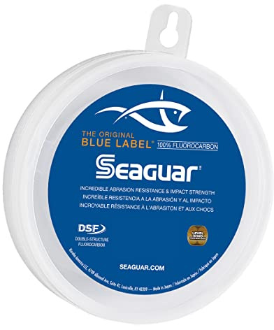 Seaguar Blue Label - Bajo de línea para Pesca en mar, 100% fluorocarbono, Transparente, Varios tamaños