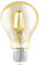 EGLO Lampe LED E27, ampoule Edison à incandescence, globe éclairage vintage et rétro, 4 Watt (correspond à 30 Watt), 330 Lumen, blanc chaud, ambré, 2200 Kelvin, A75, Ø 7,5 cm