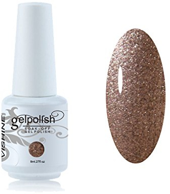 Vishine 8ml Gelpolish Gel Nail Polish Lacquer Shiny Color Soak Off UV LED Manicure Gold #1591