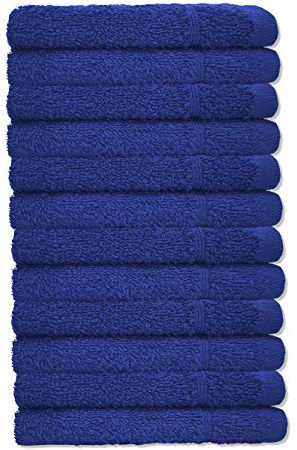 A & B TRADERS Washcloths 100% Prime Egyptian Cotton Pack of 12 Facecloths Flannels Super Soft Quick Dry 30 x 30cm (Navy)