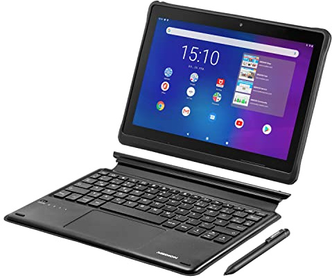 MEDION E10910 25,5 cm (10 Zoll) Full HD Education Tablet inklusive Tastatur (LTE, Android 10, Quad Core Prozessor, 32GB Speicher, 3GB RAM, Bluetooth, aktiver Stift)