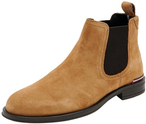 Tommy Hilfiger Hombre Botas de Caña Baja Core Suede Chelsea de Ante