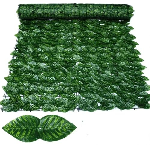 Pour la maison, l'extérieur, le jardin, le balcon, la décoration, fausse plante de lierre artificielle, haie verte, clôture, clôture, intimité, clôture-WL-CY-BM-50 x 200 cm