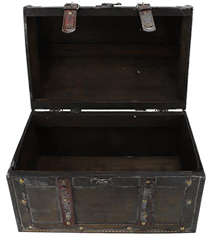 Stor europeisk antik stil trä smyckeskrin för kaffe vinskåp display vintage förvaringslåda med fönster för fotograferingsrekvisita och heminredning