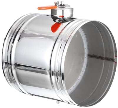 PATIKIL 10 Compuerta de Volumen Manual para Conducto de Hvac, Acero Inoxidable Ajuste Retardante de Llama Control de Volumen de Aire de Contraventana para Sistema de Equilibrio de Aire