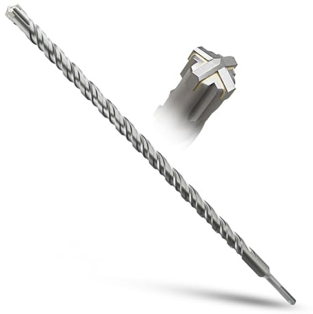 METOTY Foret SDS Plus 20 mm × 460 mm, foret marteau, foret à béton, pour pierre, béton, pierre naturelle, mur de brique