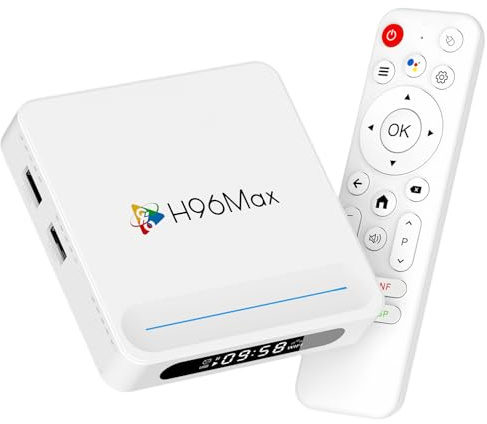 LEFFOT Android 14 TV Box 2025, H618 Plus 4K Ultra HD Smart TV-Box para Streaming, 4GB RAM 128GB ROM, Box Android TV con WiFi 6, Control de Voz, BT 5.4, HDR 10, Allwinner H618 Quad Core Arm Cortex-A53