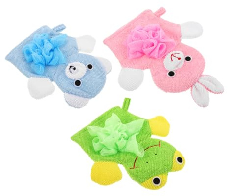 HAMPPLIES 3 Pcs Moufles de Bain Éponges pour Bébé Exfoliants Beauté Éponge de Bain Exfoliation Douce Visage Torse à L'hôtel