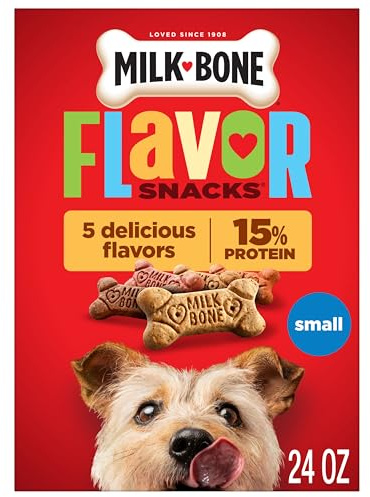 Milk-Bone Flavor Snacks Golosinas para Perros, Galletas pequeñas, 24 onzas