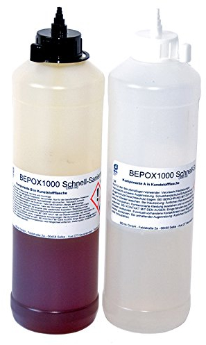 BEPOX1000 Schnellsanierharz, Schnellreparaturharz, Gießharz, Sanierharz, Rissharz, 600 ml