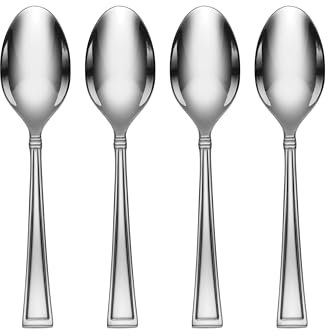 Oneida Butler Everyday Flatware Teaspoons, Set of 4, 18/0 Stainless Steel, Silverware Set