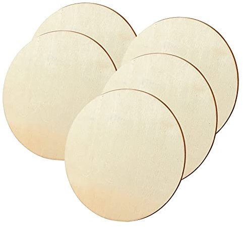 Uposao Runde Naturholzscheiben Runde Holzplatten 25/30cm Unbehandeltes Holz Holz Baumstamm Scheiben Unvollendete Runde Holzscheibe mit 3mm Dicke für DIY Handwerk Dekoration