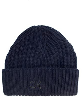 Calvin Klein Elevated Wool Beanie XL CK Navy
