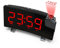 Ruspela Alarm Clock Projection, Radio Alarm Clock with 180° Rotatable Projector Adjustable Brightness Dual Alarm FM Radio for Bedroom
