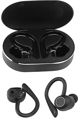 Q23 PRO Wireless BT Headset, Earhook Sports Headset med Mikrofon, Trådlösa Hörsnäckor med HiFi Stereo Brusreducering Lång Batteritid för Körsportresor (Svart)