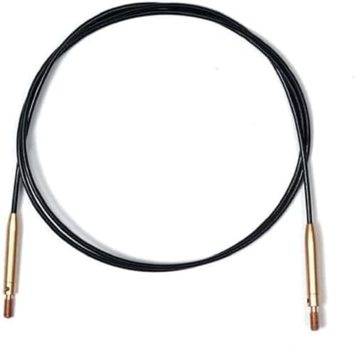 KnitPro - KnitPro The Mindful Collection Stainless Steel Black/Gold Swivel 360° Interchangeable Cable for 80cm Needle - 1 Piece