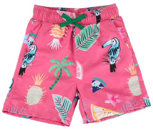 LACOFIA Badbyxor för barn badshorts för pojkar shorts strand/pool med elastisk midja barn, Rosa, 3 år