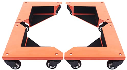4 Stück Möbelrollen Schwerlast, Möbel Transportroller Set, Mover Schreibtischschrank Ecke Dolly Möbel Dollies Roller, 650kg Möbelroller Transportroller Waschmaschinen Transporthilfe