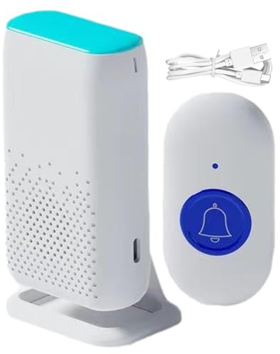 Bouton d'appel sans fil – Buzzer volume sans fil, bouton d'appel sans fil pour personnes âgées | Sonnette d'appel LED intelligente IP68 étanche, système de bouton d'appel sans fil, bouton d'appel avec